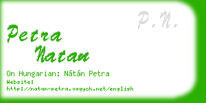 petra natan business card